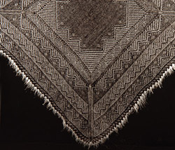 Серый пуховый платок, Вязаная паутинка, Ажурная шаль, Тёплая косынка №96