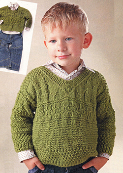 Детский вязаный пуловер