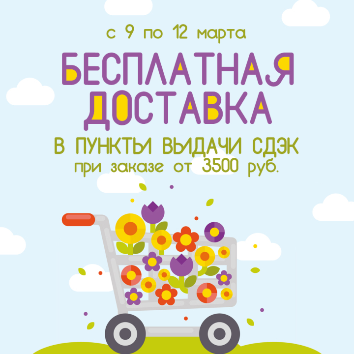 Бесплатная доставка - ПВЗ СДЭК при заказе от 3500 ₽ | Акции компании ...