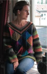свитер из разных ниток спицами