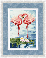 Вышивка З-051 Свидание фламинго