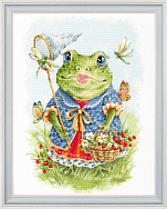 Вышивка ВК-092 Жаба с земляникой