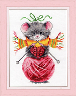 Вышивка ВК-056 Мышка-рукодельница