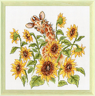 Вышивка ВК-078 Жираф в подсолнухах Вышивка ВК-078 Жираф в подсолнухах