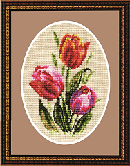 Вышивка Б-015 Бутоньерка с тюльпанами
