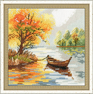 Вышивка М-024 Озеро в лесу