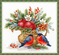 Вышивка РС-025 Снегири и гранаты Вышивка РС-025 Снегири и гранаты