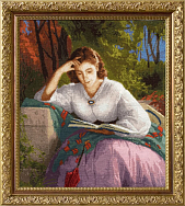Вышивка МК-064 За чтением. Портрет жены художника
